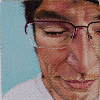 Break 3 / Roel - 2011 - olieverf op canvas op hout - 10,5x10 cm  